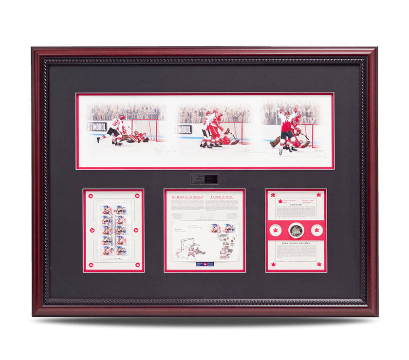 History Unfolds – Paul Henderson & Vladislav Tretiak Signed Limited Edition Summit Series Print - Heritage Hockey™