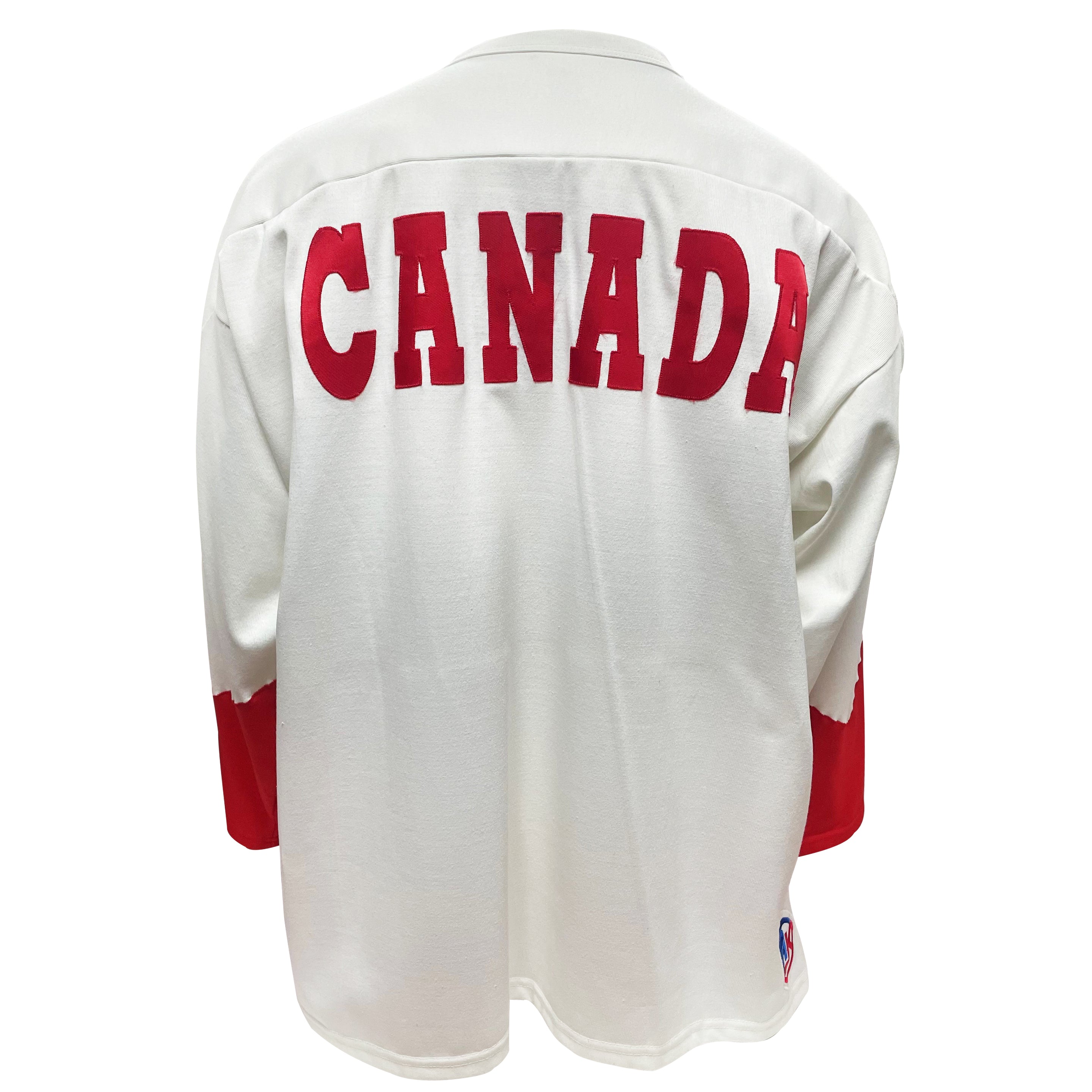 Team Canada 1972 Summit Series Original Athletic Knit Material Away White Jersey - Signed by 26 Players