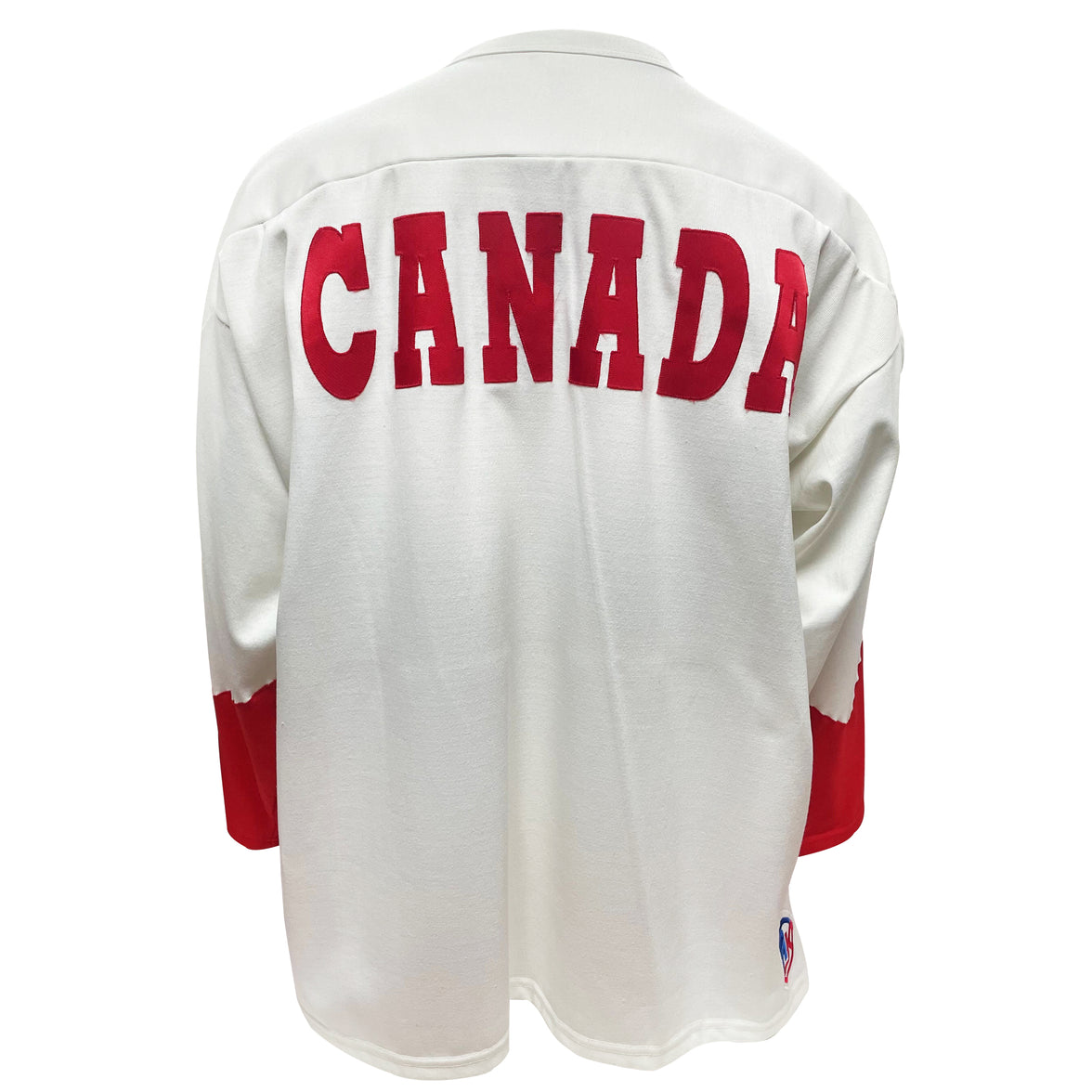 Team Canada 1972 Summit Series Original Athletic Knit Material Away White Jersey - Signed by 26 Players
