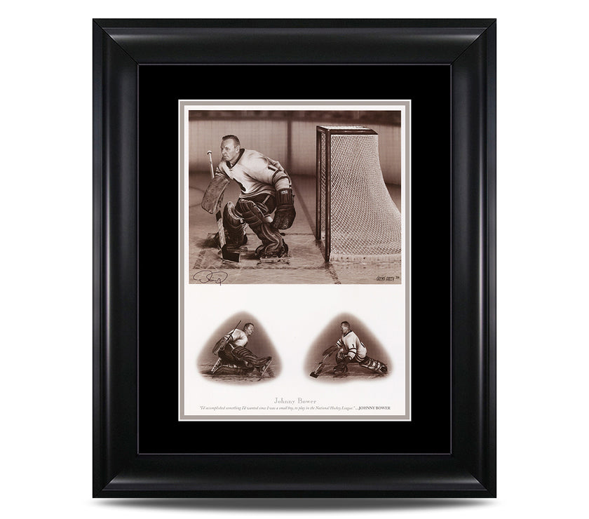 Johnny Bower Toronto Maple Leafs 9 x 11 Legends Series Print - Heritage Hockey™