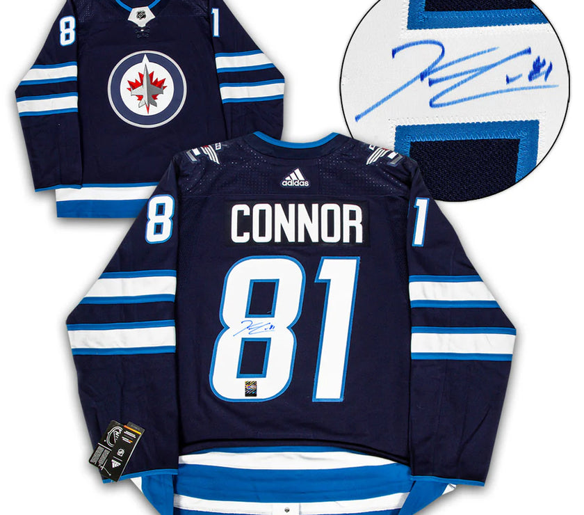 Kyle Connor Signed Winnipeg Jets Adidas Pro Home Navy Jersey