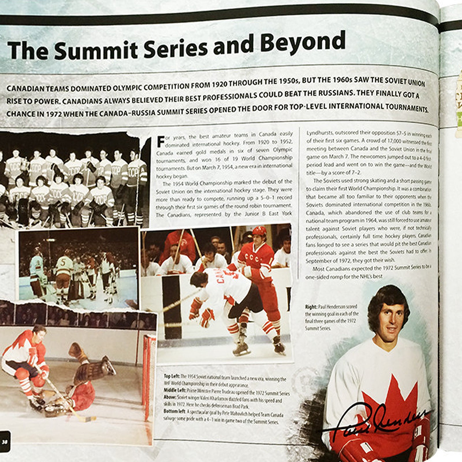 Paul Henderson Signed "The Official NHL Hockey Treasures" Collectible Book - Heritage Hockey™