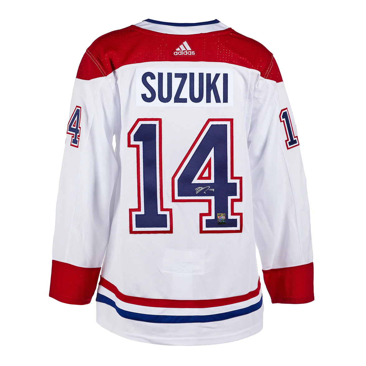 Nick Suzuki Signed Montreal Canadiens Adidas Pro Away White Jersey
