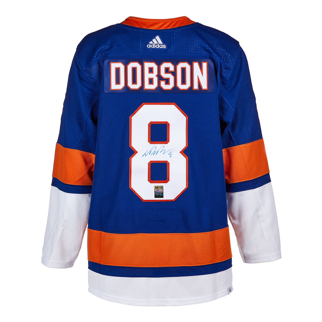 Noah Dobson Signed New York Islanders Adidas Pro Home Blue Jersey