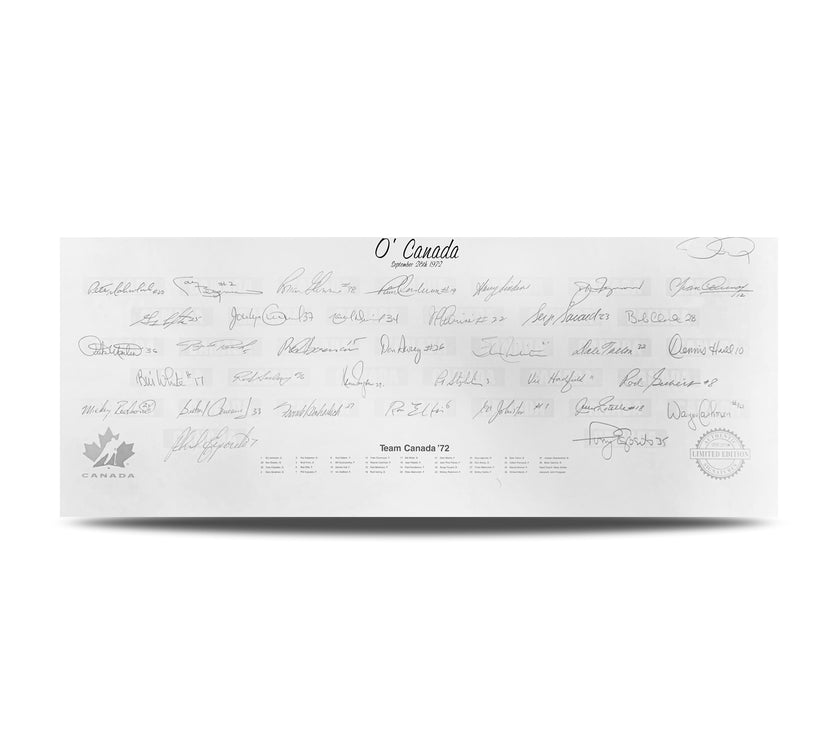 O' Canada – Team Canada 1972 Signed Limited Edition Summit Series Print /972 - Heritage Hockey™