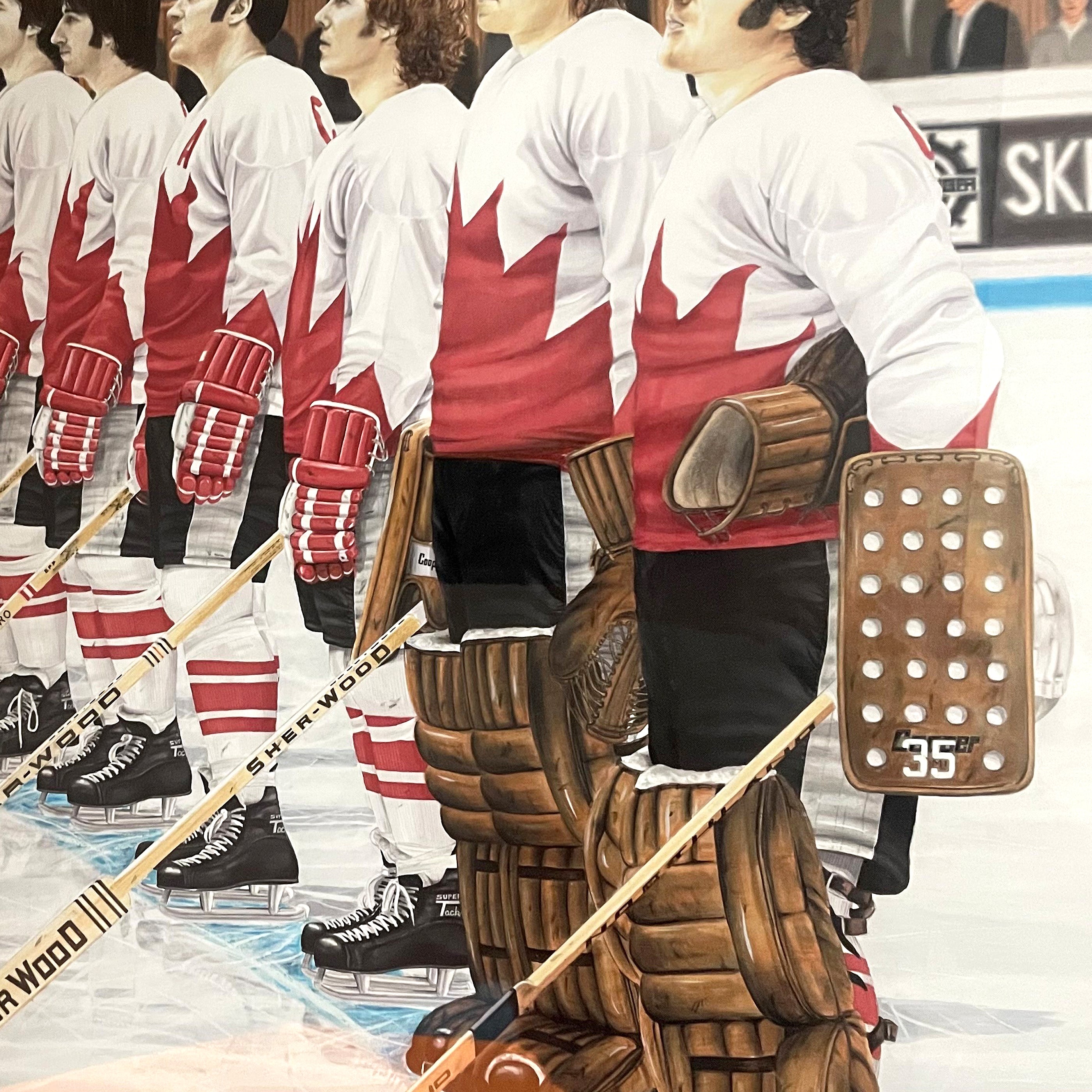 O' Canada Signed Framed Original Painting by Artist Daniel Parry - 35 Signatures