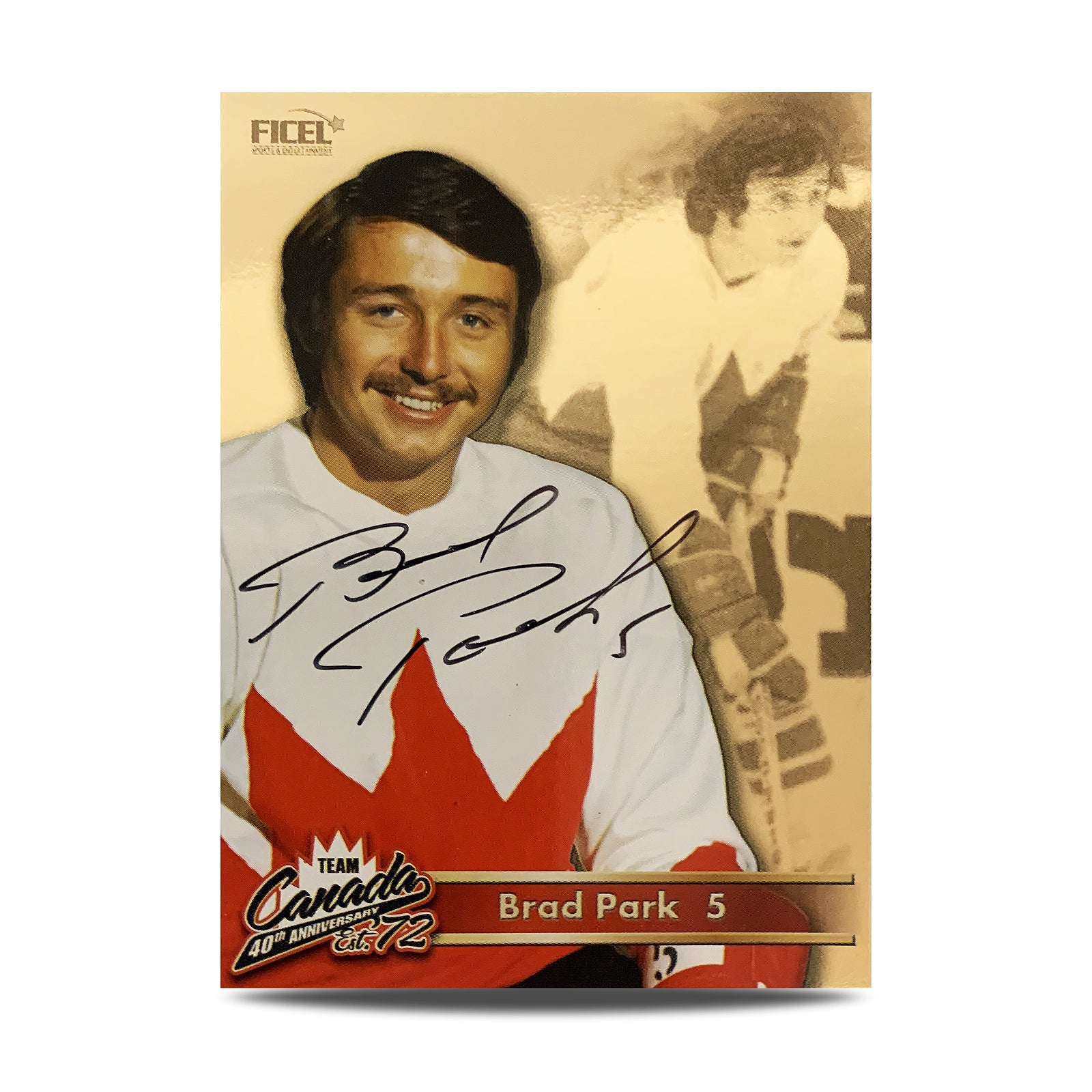 Brad Park #5 Signed Official 40th Anniversary Team Canada 1972 Card