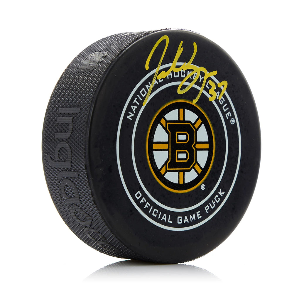 Patrice Bergeron Signed Boston Bruins Official Game Puck - Heritage Hockey™