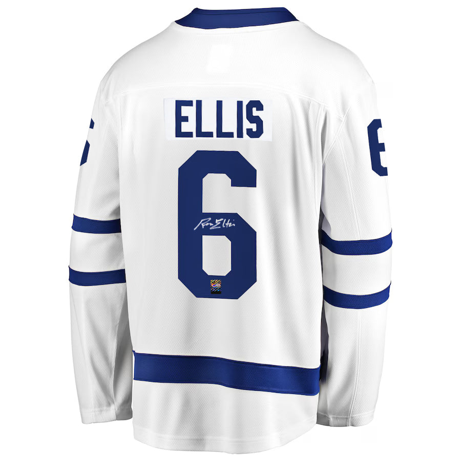 Ron Ellis Signed Toronto Maple Leafs Fanatics Breakaway Away White Jersey