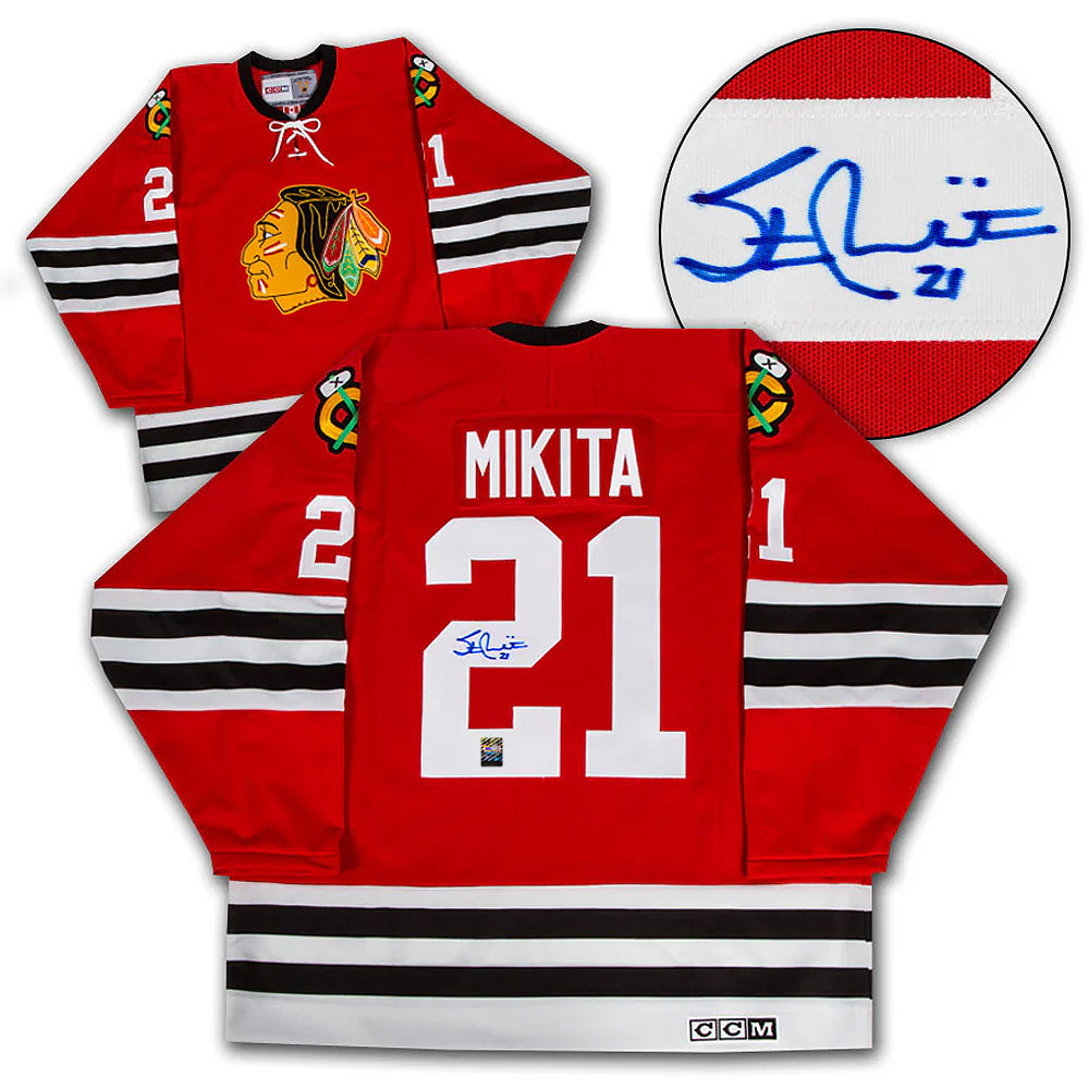 Stan Mikita Signed Chicago Blackhawks CCM Vintage Red Jersey