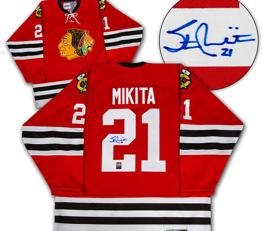 Stan Mikita Signed Chicago Blackhawks CCM Vintage Red Jersey