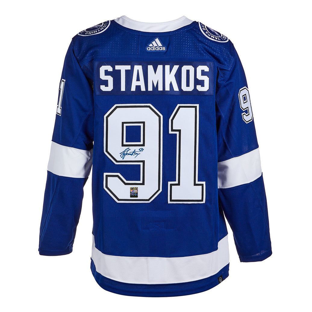 Steven Stamkos Signed Tampa Bay Lightning Adidas Pro Home Blue Jersey