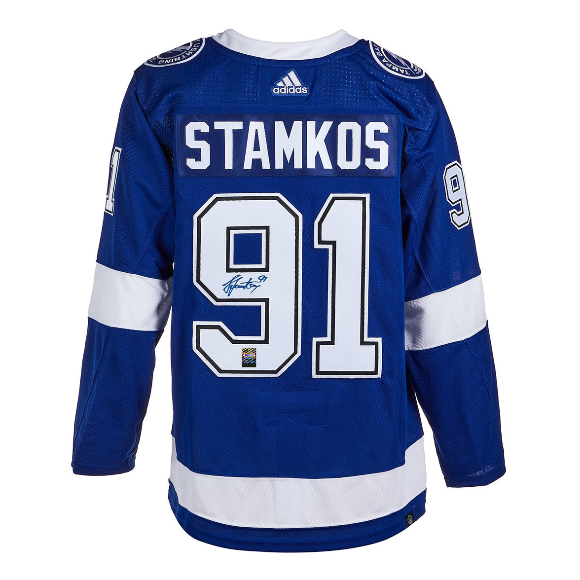 Steven Stamkos Signed Tampa Bay Lightning Adidas Pro Home Blue Jersey