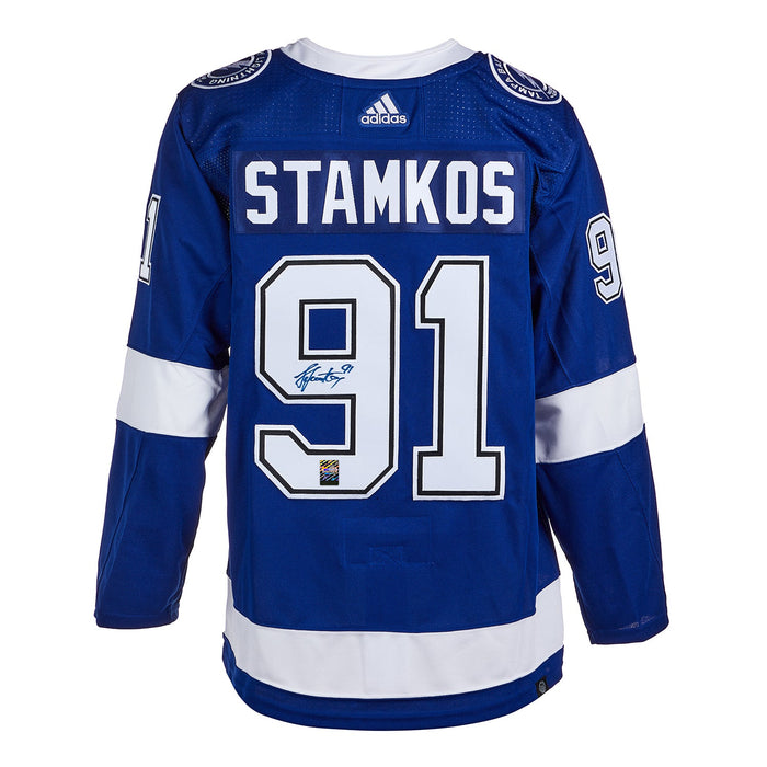 Steven Stamkos Signed Tampa Bay Lightning Adidas Pro Home Blue Jersey