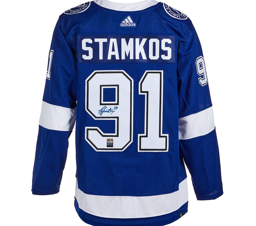 Steven Stamkos Signed Tampa Bay Lightning Adidas Pro Home Blue Jersey