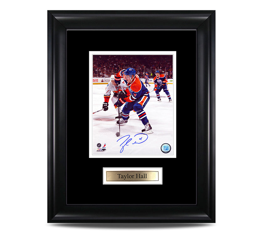 Taylor Hall Signed Edmonton Oilers Framed Photo - Heritage Hockey™