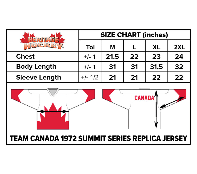 Team Canada 1972 Summit Series Jersey Home Red - Heritage Hockey™