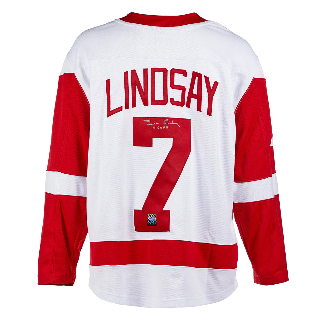 Ted Lindsay Signed Detroit Red Wings Fanatics Breakaway Away White Jersey
