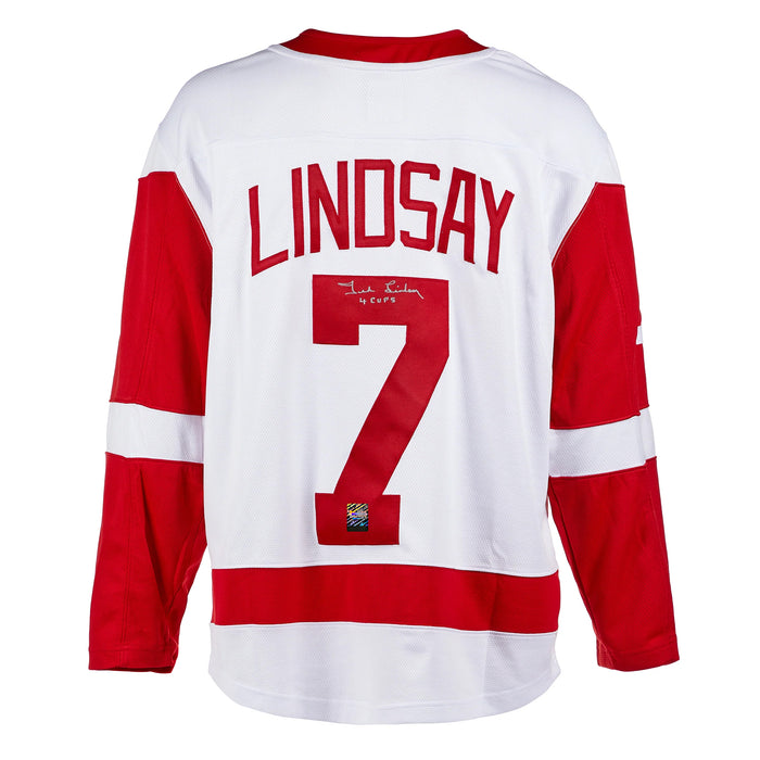 Ted Lindsay Signed Detroit Red Wings Fanatics Breakaway Away White Jersey