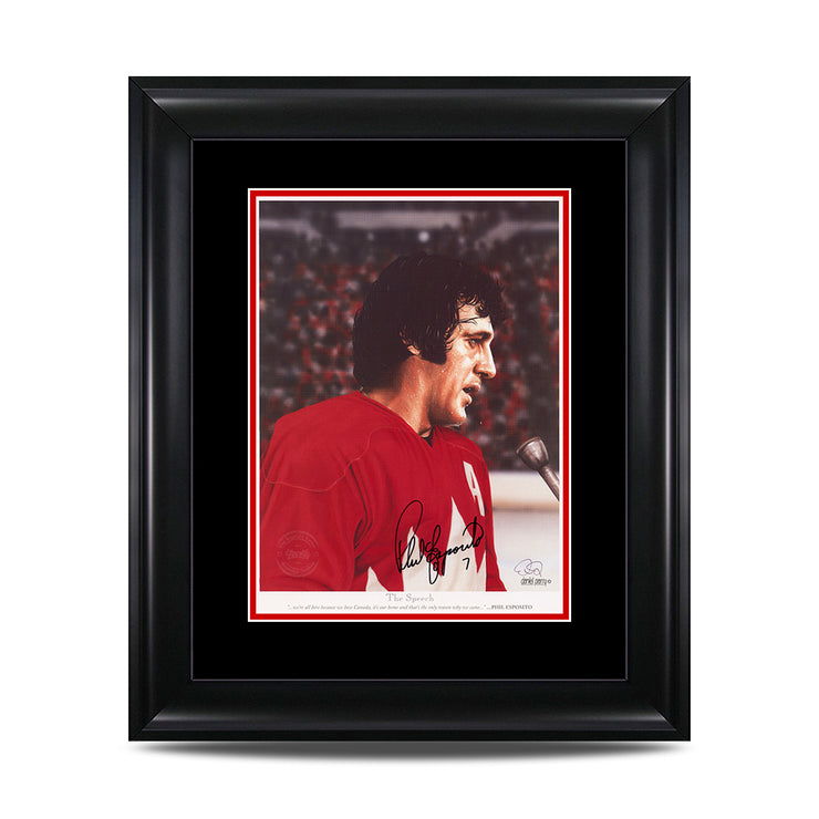 The Speech – Phil Esposito Signed 12 x 15 Legends Series Print - Heritage Hockey™