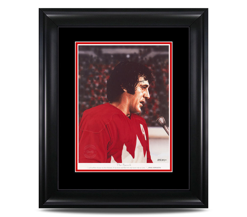 The Speech – Phil Esposito 9 x 11 Legends Series Print - Heritage Hockey™