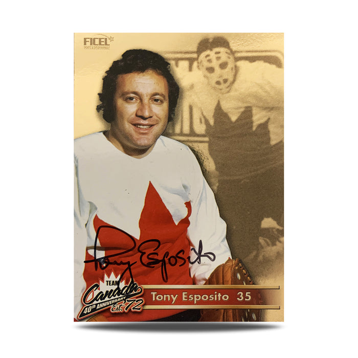 Tony Esposito #35 Signed Official 40th Anniversary Team Canada 1972 Card