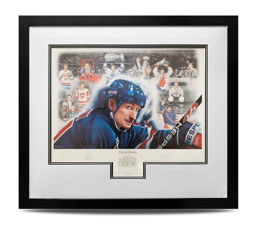 Wayne Gretzky Autographed 20th Anniversary Limited Edition 1999 HHOF Induction Print
