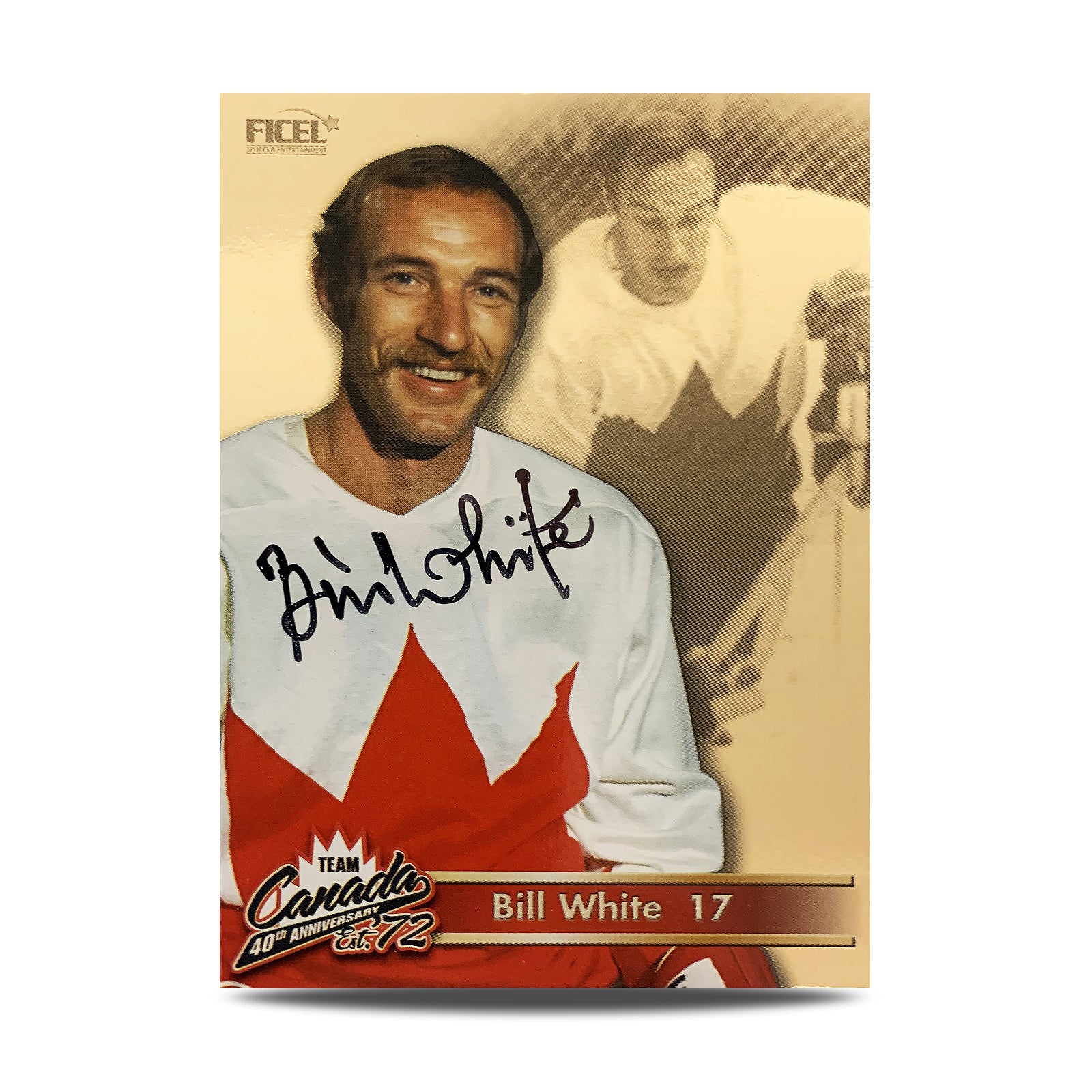 Bill White #17 Signed Official 40th Anniversary Team Canada 1972 Card
