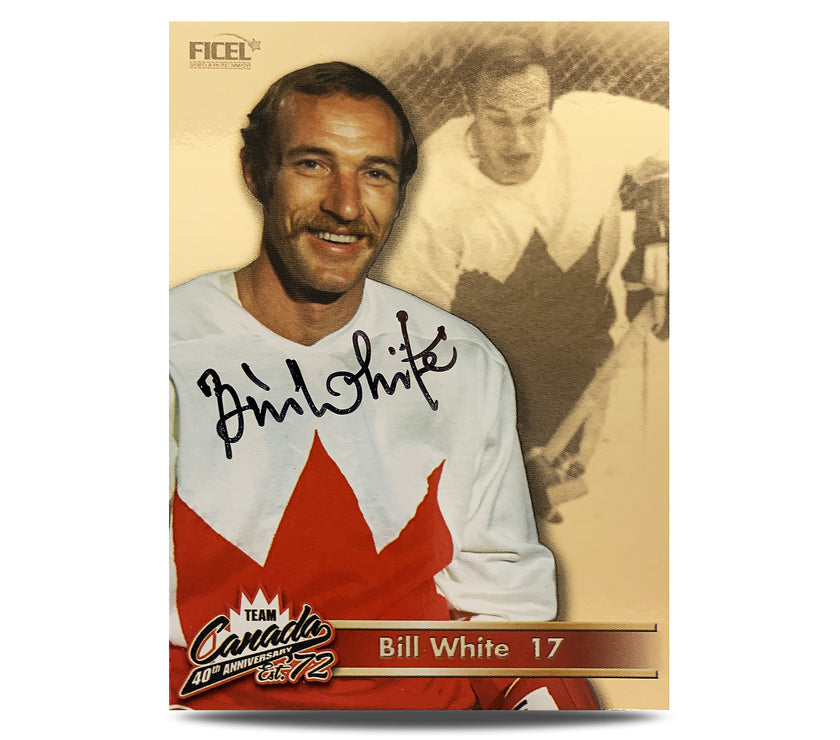 Bill White #17 Signed Official 40th Anniversary Team Canada 1972 Card