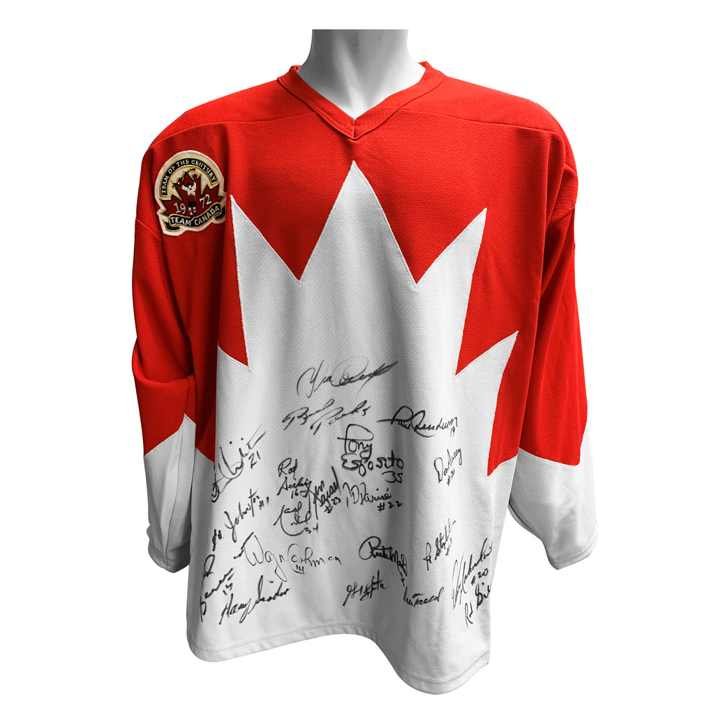 Multi-Signed Team Canada 1972 Summit Series Home Red Jersey - 20 Signatures