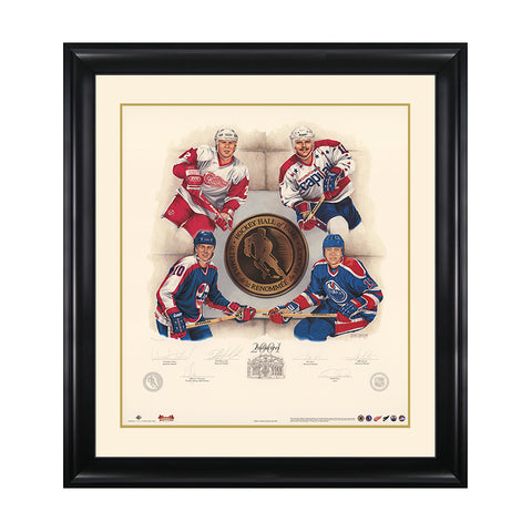 Inductees 2001 – Viacheslav Fetisov, Dale Hawerchuk, Jari Kurri & Mike Gartner Signed Limited Edition Print