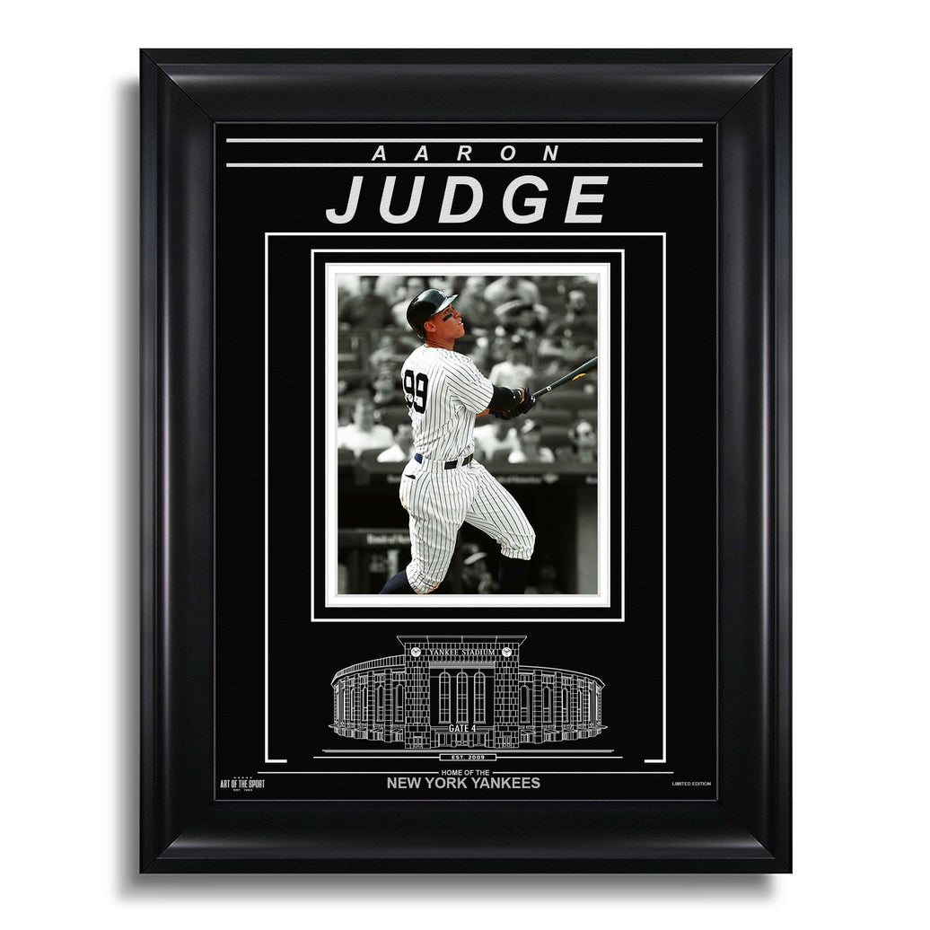 Aaron Judge New York Yankees Engraved Framed Photo - Action Spotlight - Heritage Hockey™