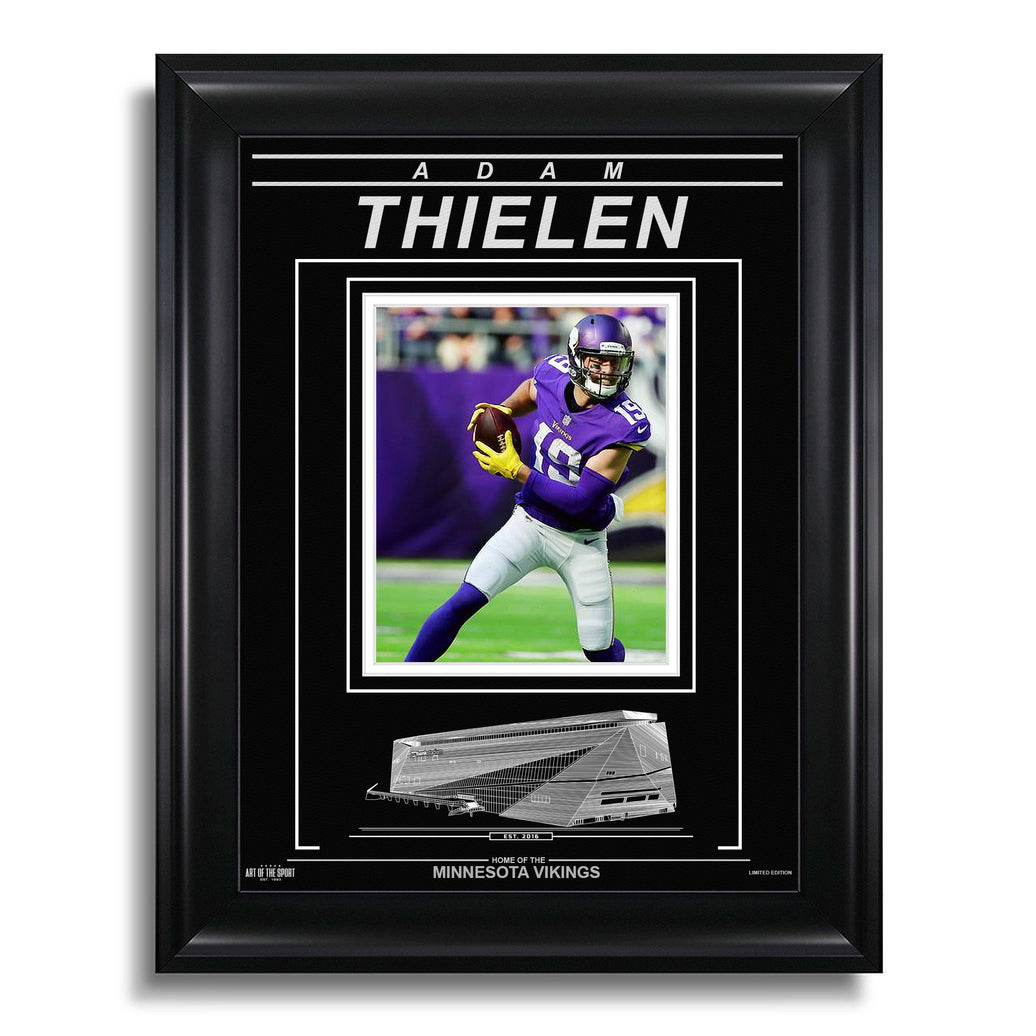 Adam Thielen Minnesota Vikings Engraved Framed Photo - Action