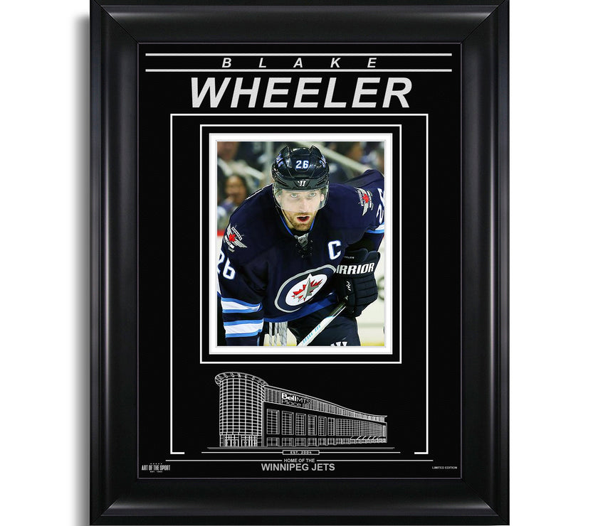 Blake Wheeler Winnipeg Jets Engraved Framed Photo - Closeup - Heritage Hockey™