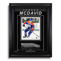 Connor McDavid Edmonton Oilers Engraved Framed Photo - Action Captain Spotlight - Heritage Hockey™