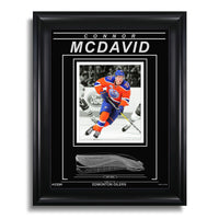 Connor McDavid Edmonton Oilers Engraved Framed Photo - Action Spotlight - Heritage Hockey™
