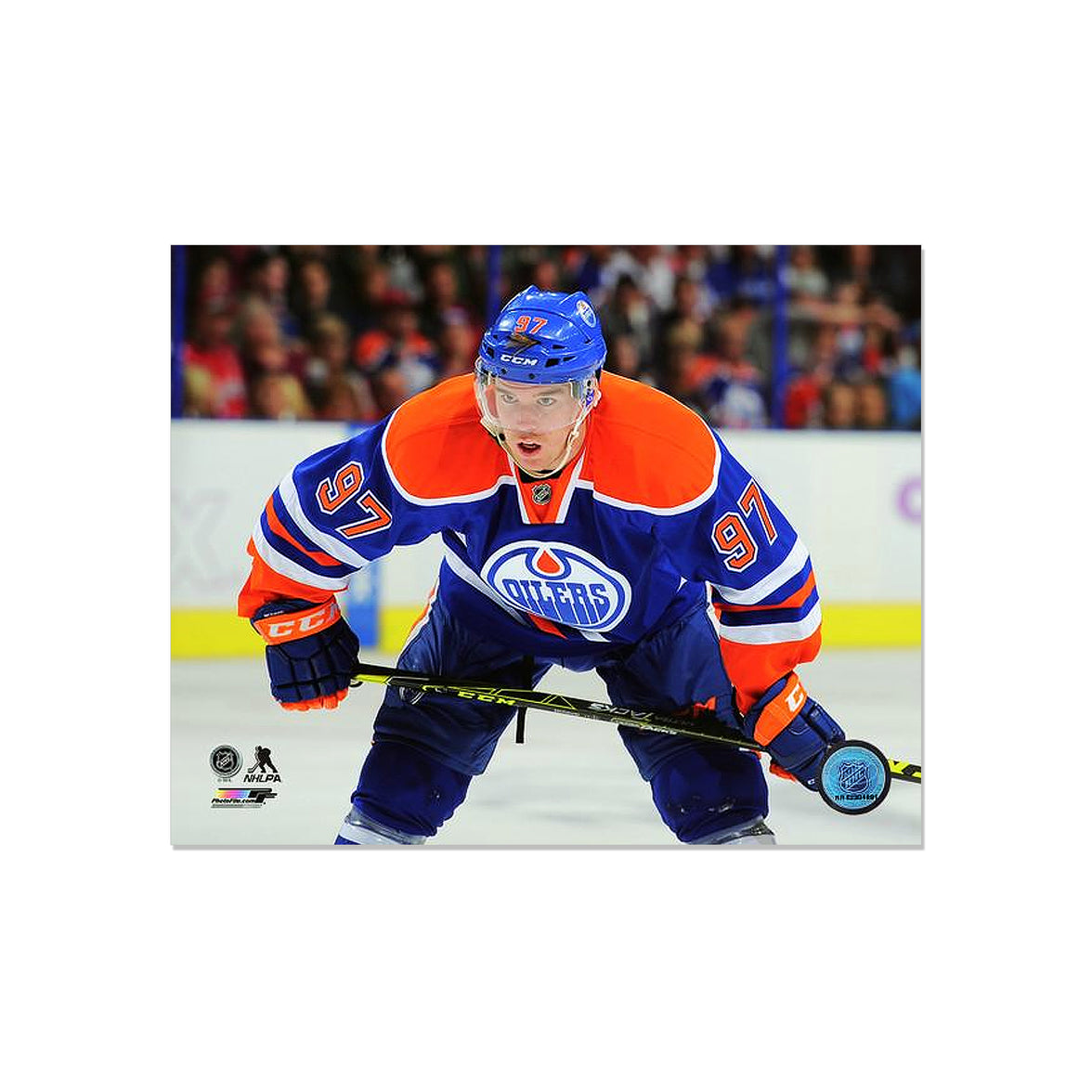 Connor McDavid Edmonton Oilers Engraved Framed Photo - Closeup - Heritage Hockey™