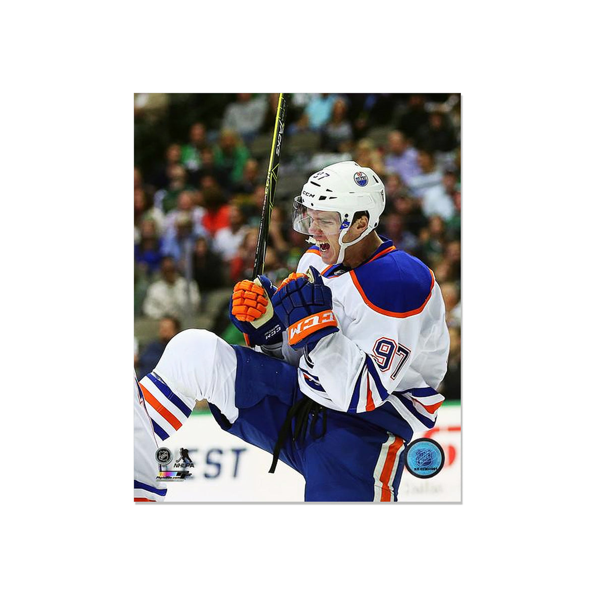 Connor McDavid Edmonton Oilers Engraved Framed Photo - First Goal - Heritage Hockey™