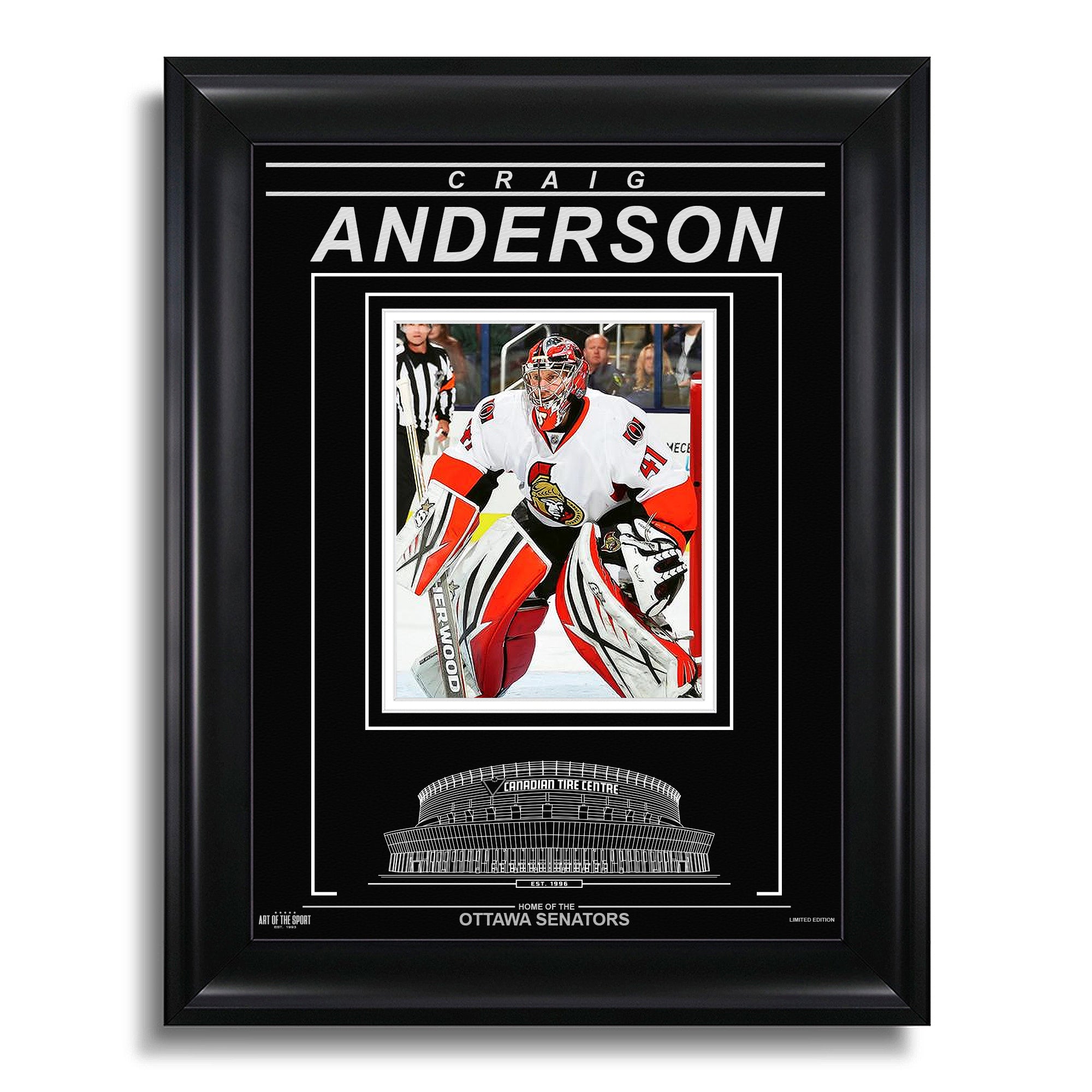 Craig Anderson Ottawa Senators Engraved Framed Photo - Focus - Heritage Hockey™