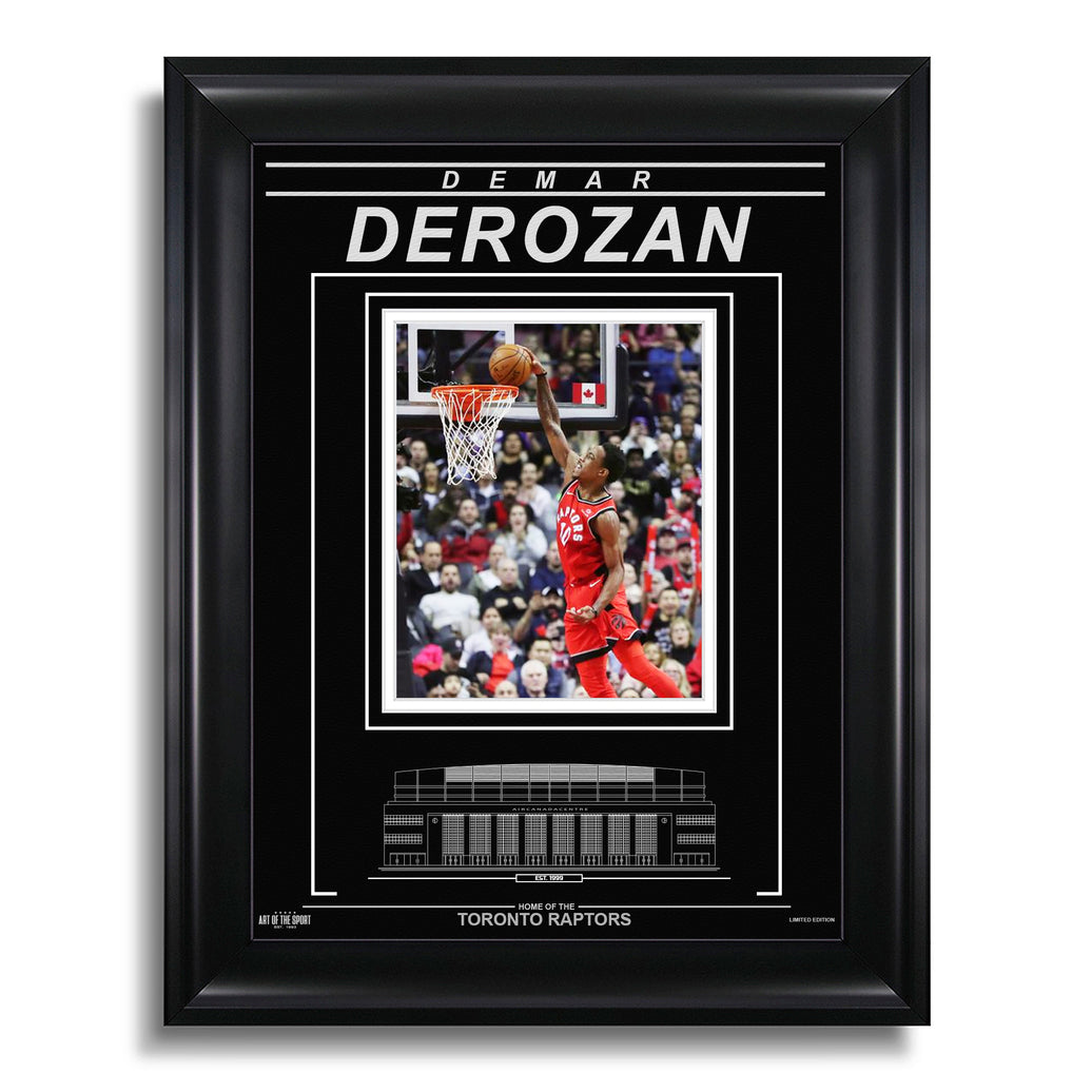 DeMar DeRozan Toronto Raptors Engraved Framed Photo - Action Dunk - Heritage Hockey™