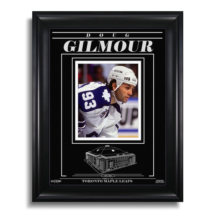 Doug Gilmour Toronto Maple Leafs Engraved Framed Photo - Closeup - Heritage Hockey™