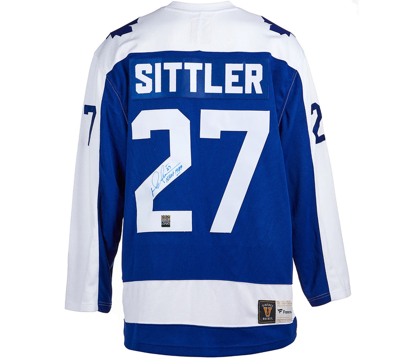 Darryl Sittler Signed Toronto Maple Leafs Fanatics Vintage Blue Jersey
