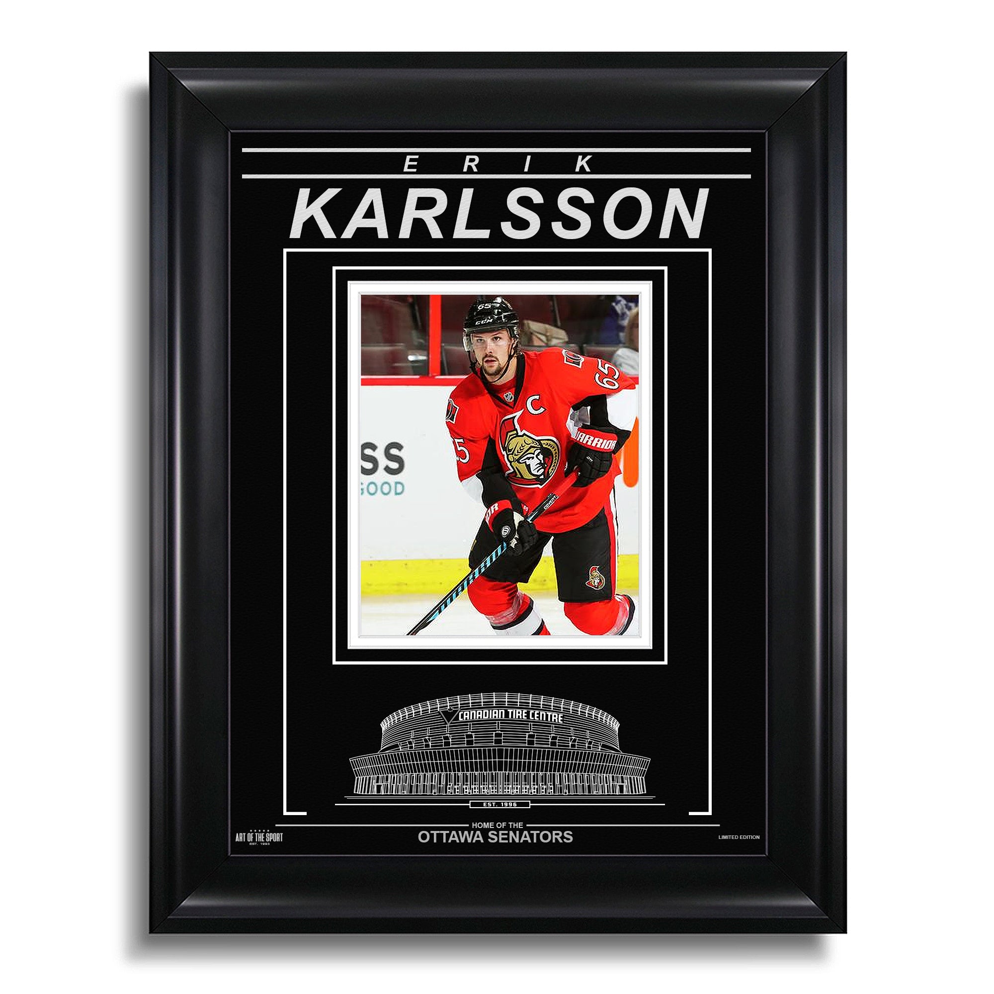 Erik Karlsson Ottawa Senators Engraved Framed Photo - Action - Heritage Hockey™