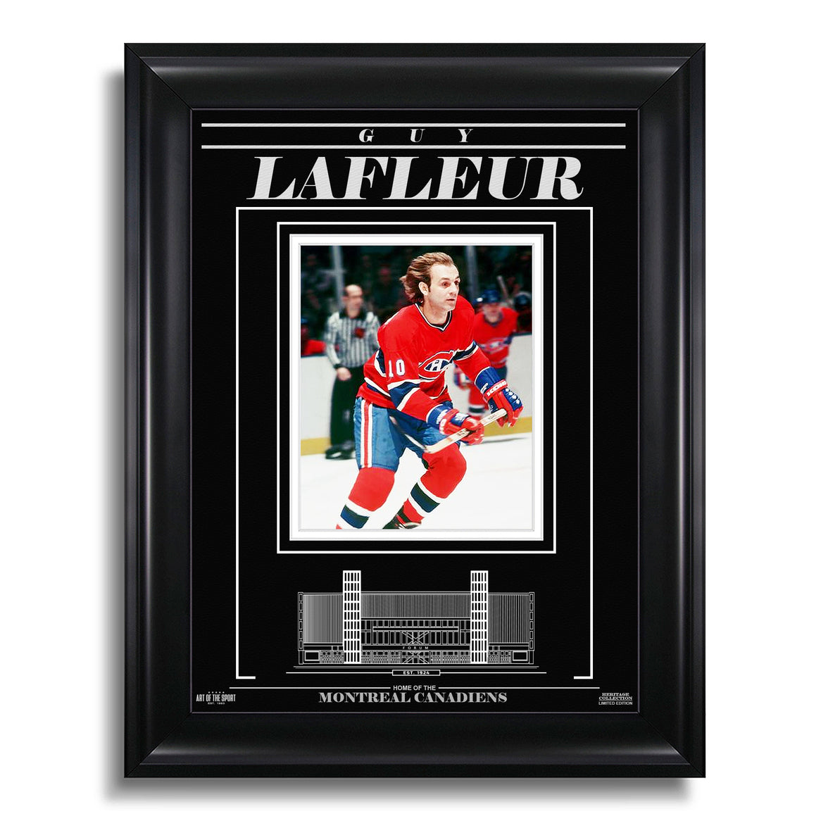Guy Lafleur Montreal Canadiens Engraved Framed Photo - Action - Heritage Hockey™
