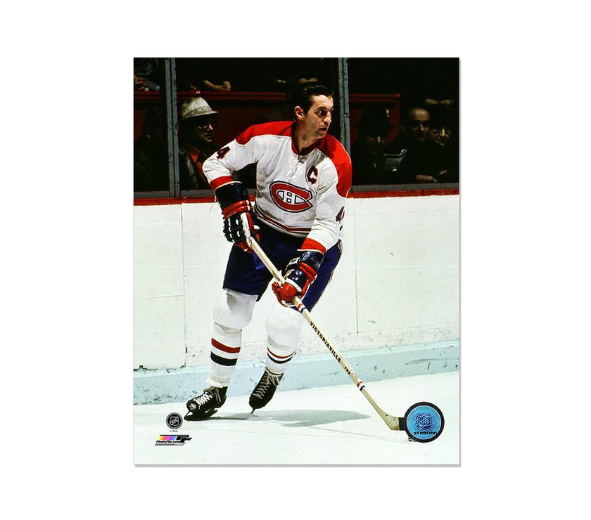 Jean Beliveau Montreal Canadiens Engraved Framed Photo - Action - Heritage Hockey™
