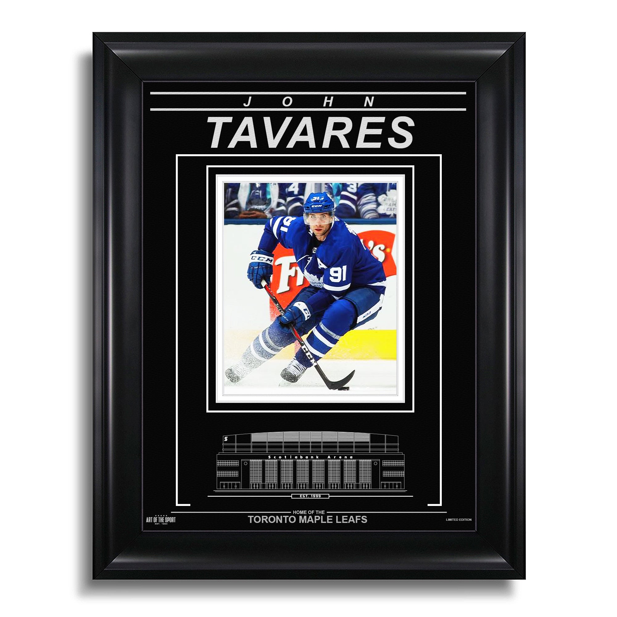 John Tavares Toronto Maple Leafs Engraved Framed Photo - Action - Heritage Hockey™