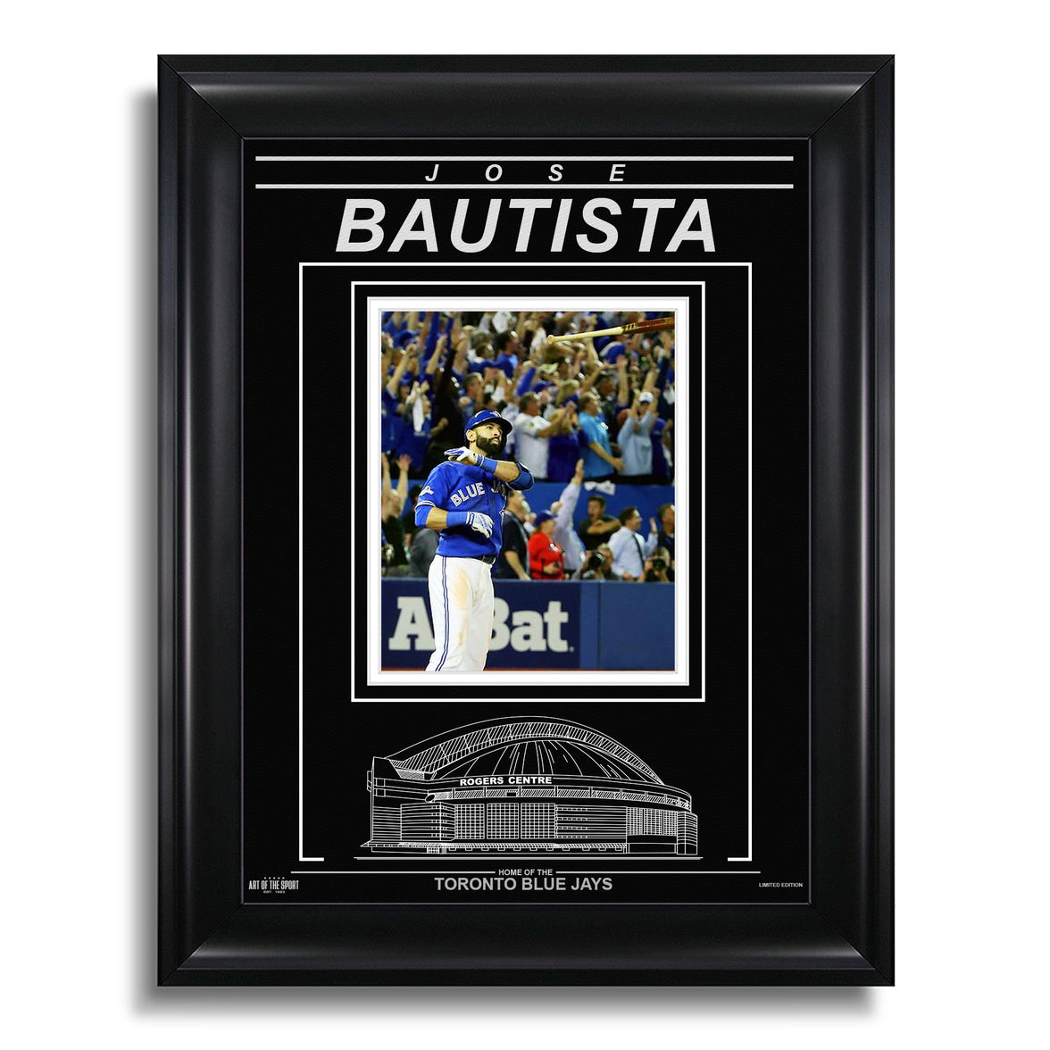 Jose Bautista Toronto Blue Jays Engraved Framed Photo - Bat Flip - Heritage Hockey™