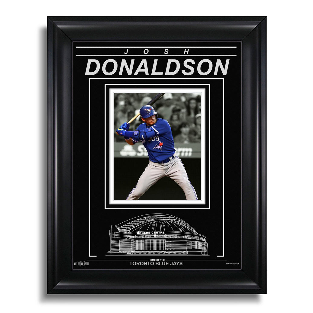 Josh Donaldson Toronto Blue Jays Engraved Framed Photo - Action Spotlight Vertical - Heritage Hockey™