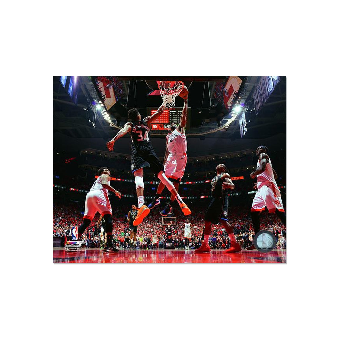 Kawhi Leonard Toronto Raptors Engraved Framed Photo - 2019 Playoff Dunk