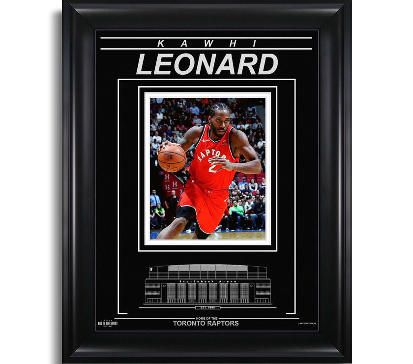 Kawhi Leonard Toronto Raptors Engraved Framed Photo - Action